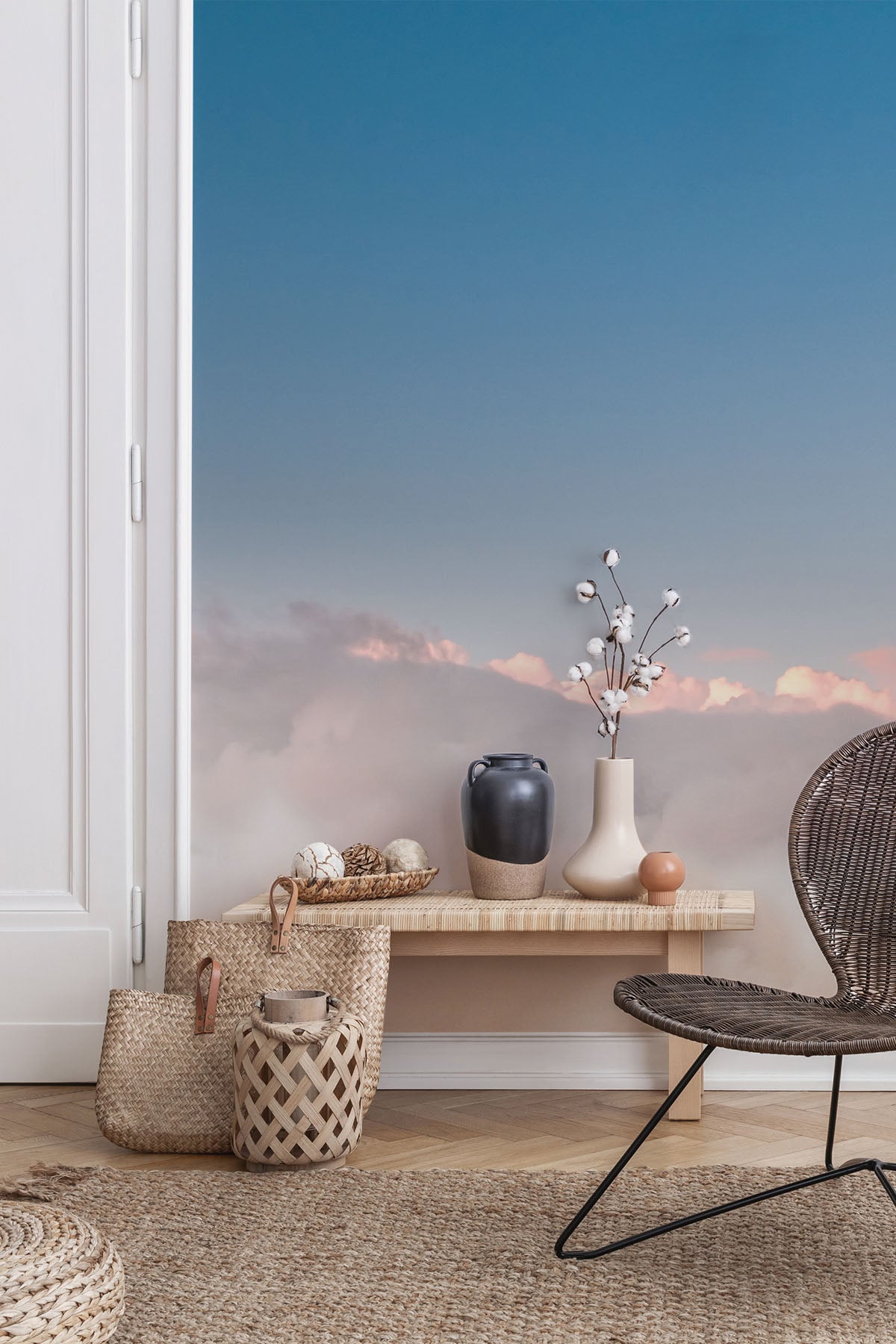 Evening Above The Clouds Wall Mural