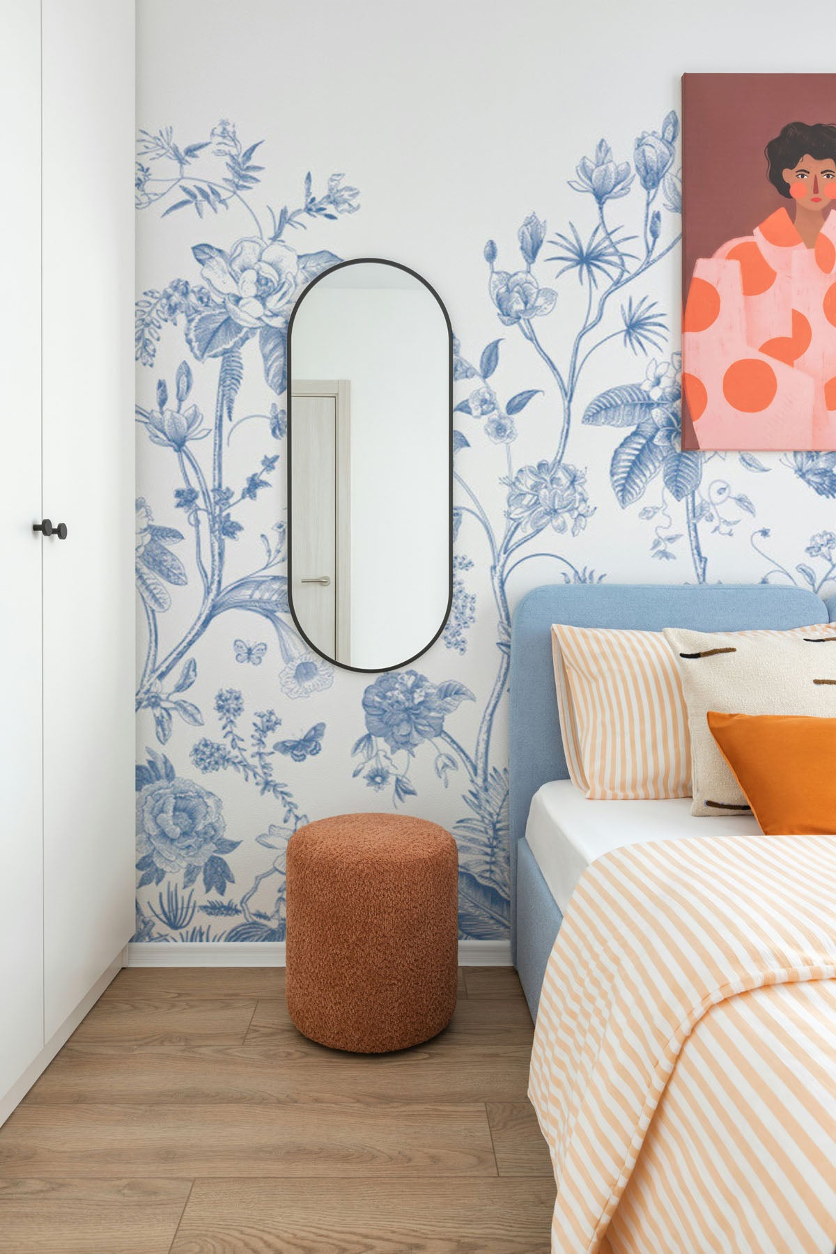 Blue Blossom Chinoiserie Wall Mural