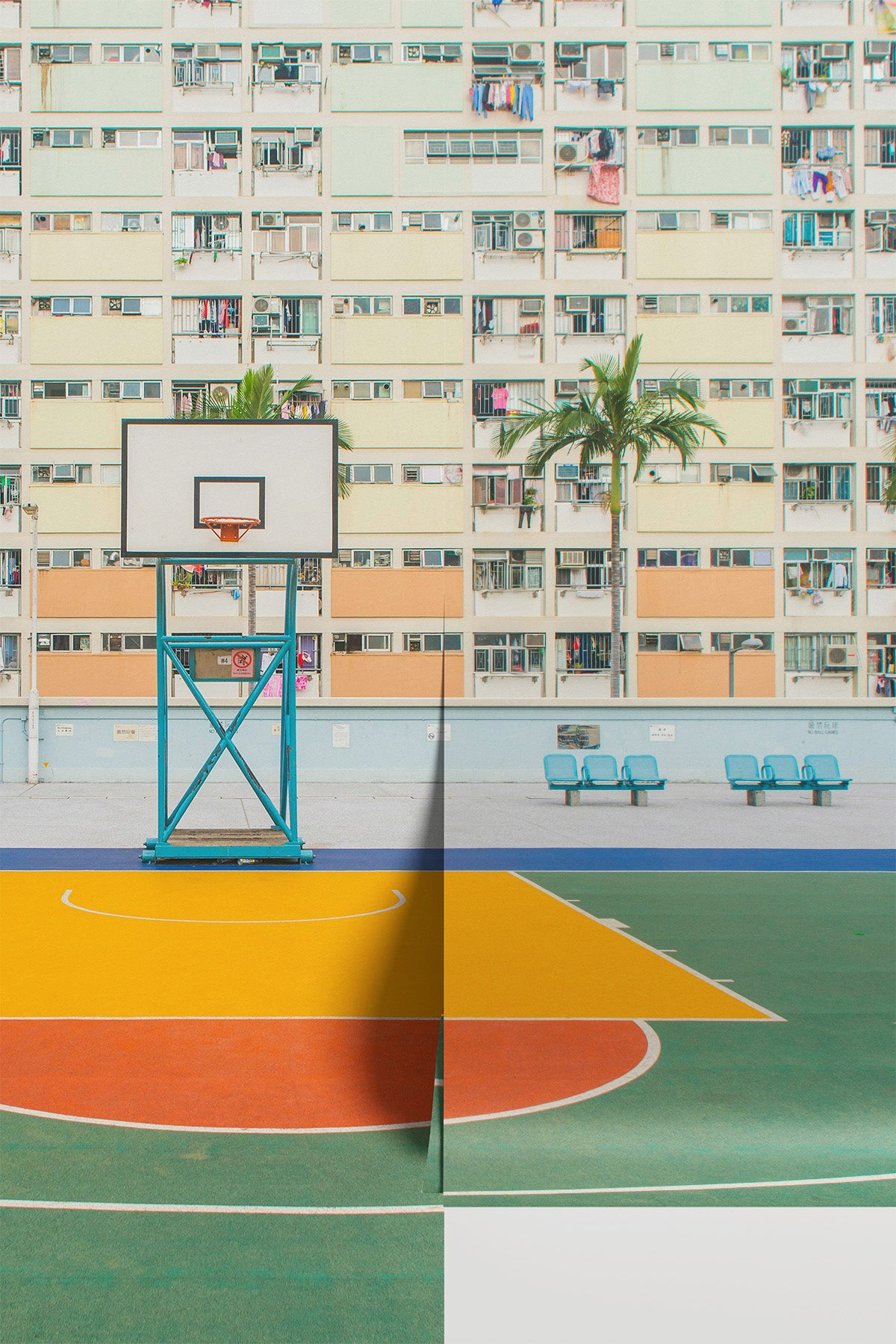 Colourful Basketball Court