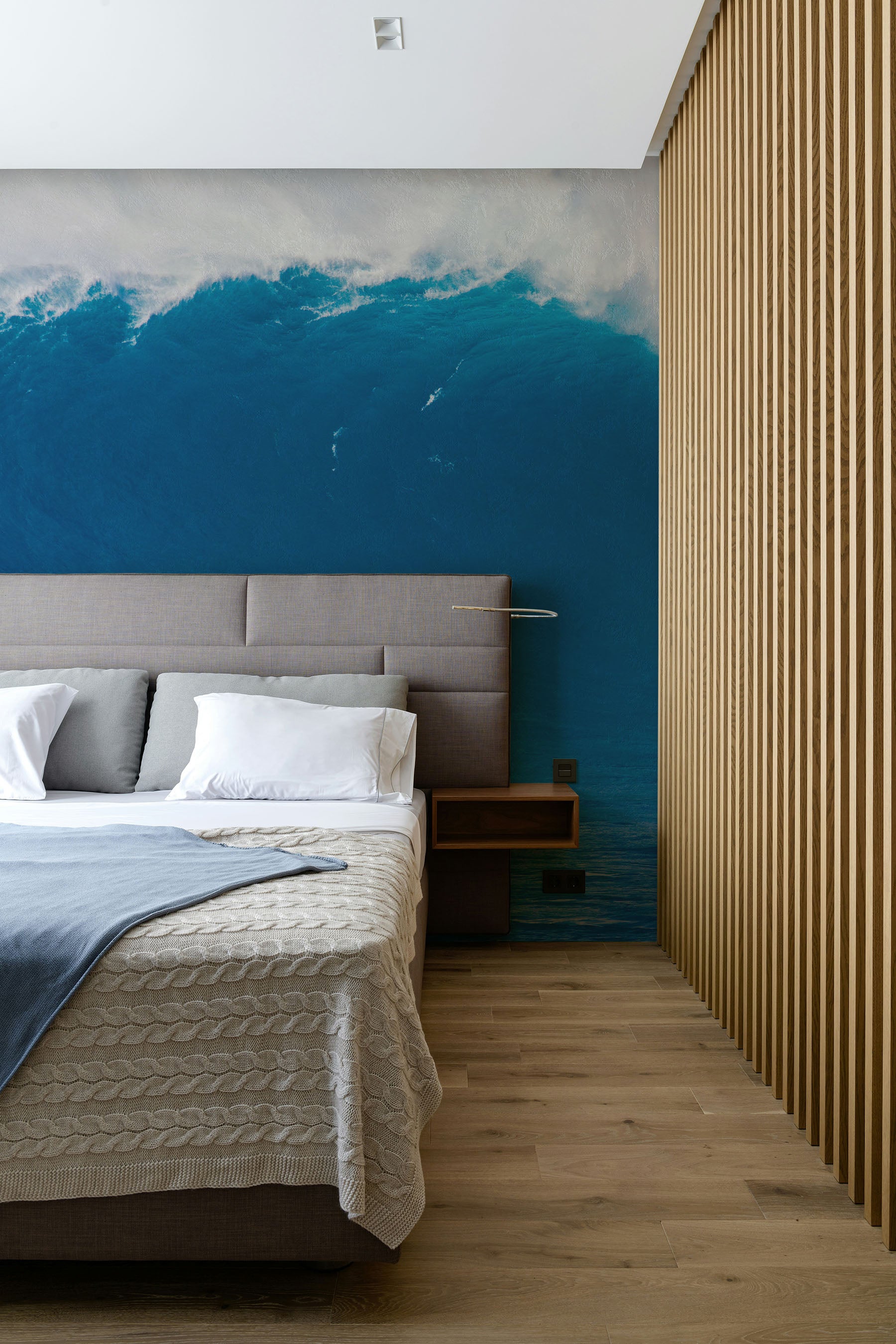 Deep Blue Wave Wall Mural