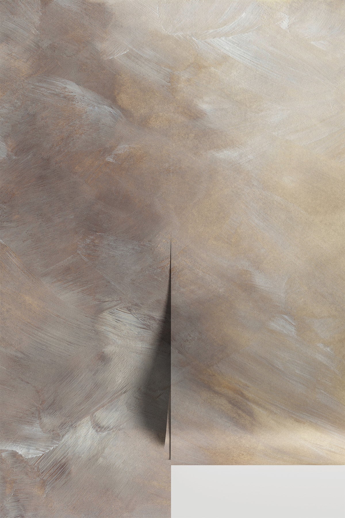 Abstract Sahara #2 abstract wall mural shown as a two-panel wall installation