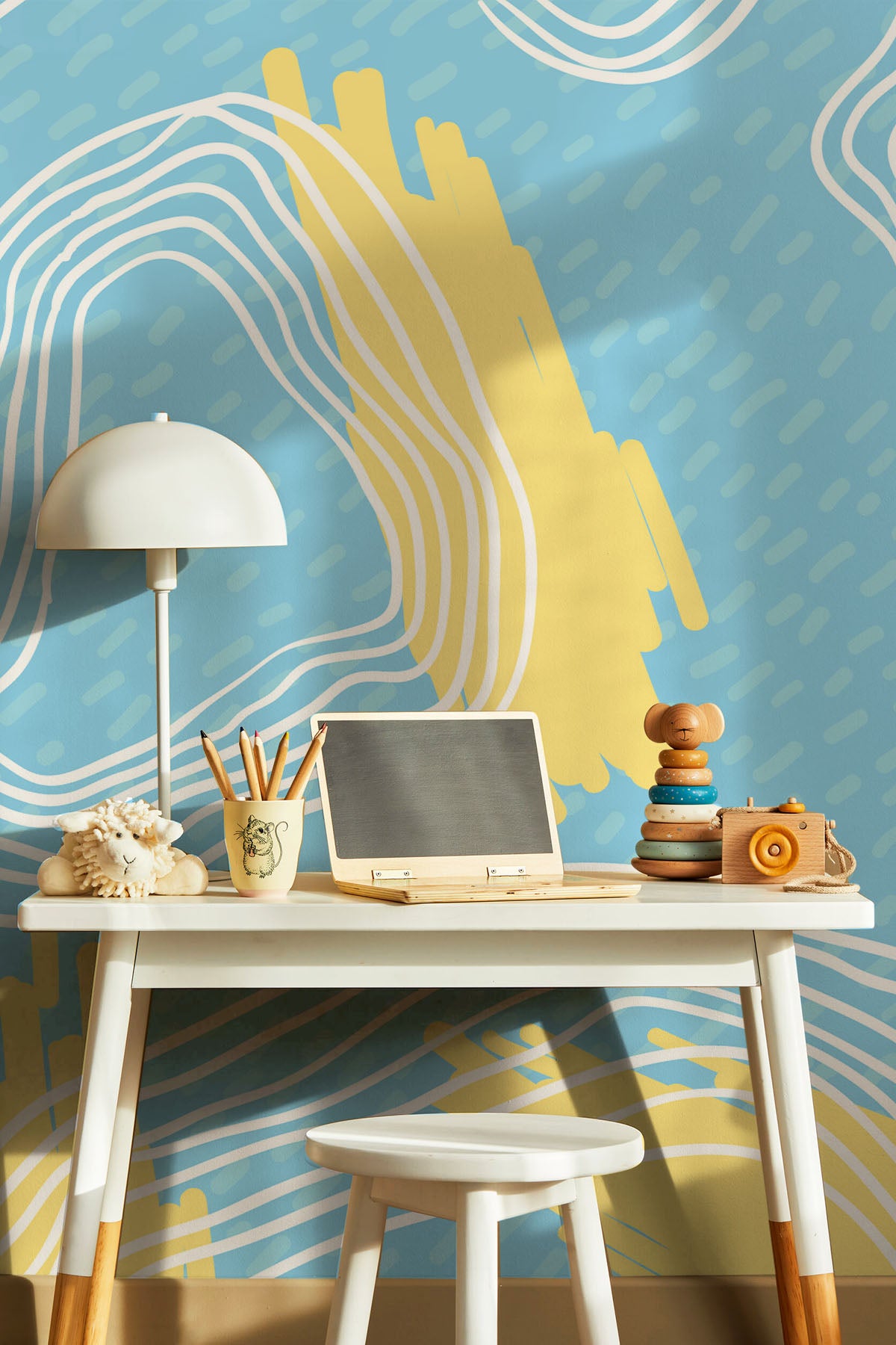 Wavy Memphis Wall Mural