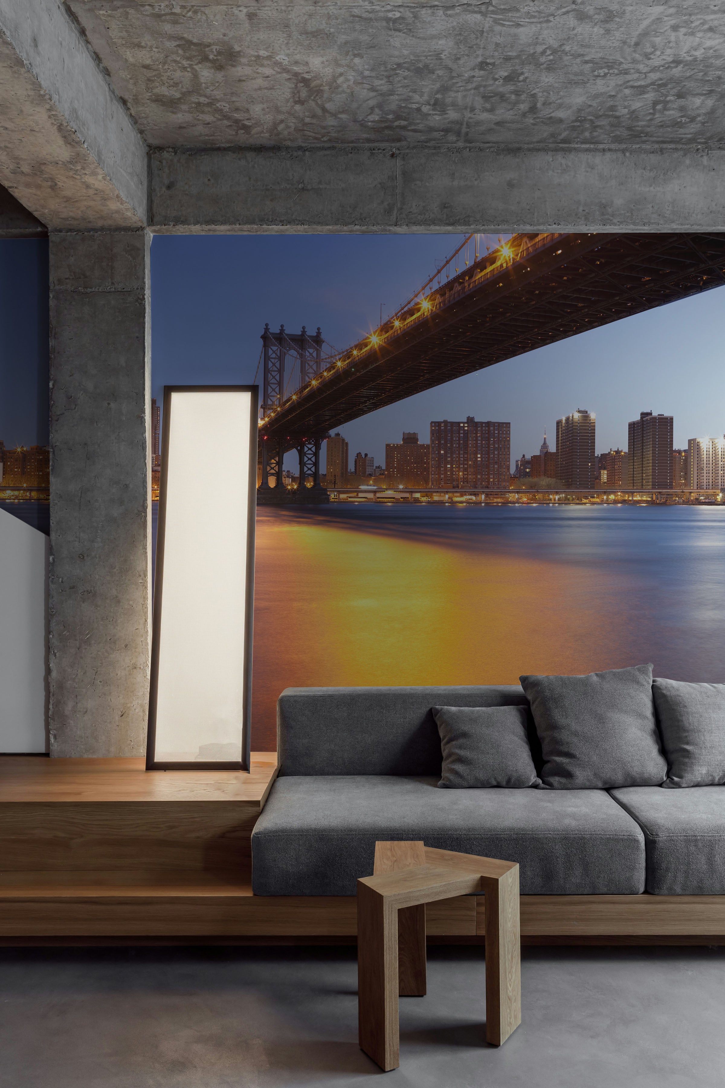 Manhattan Bridge at Dawn Wall Mural - NYC Skyline | Eazywallz
