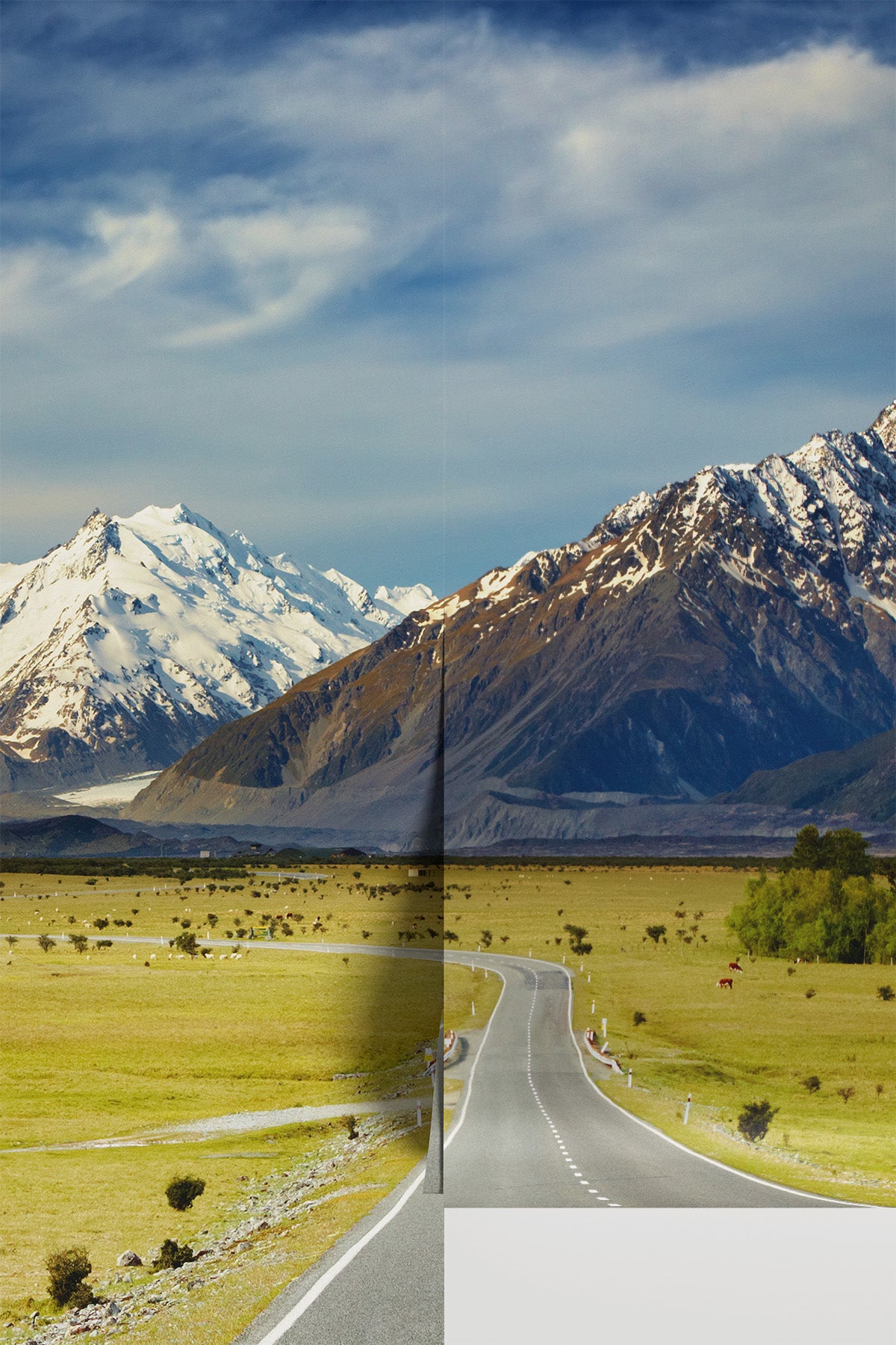 Road to the mountains Wall Mural