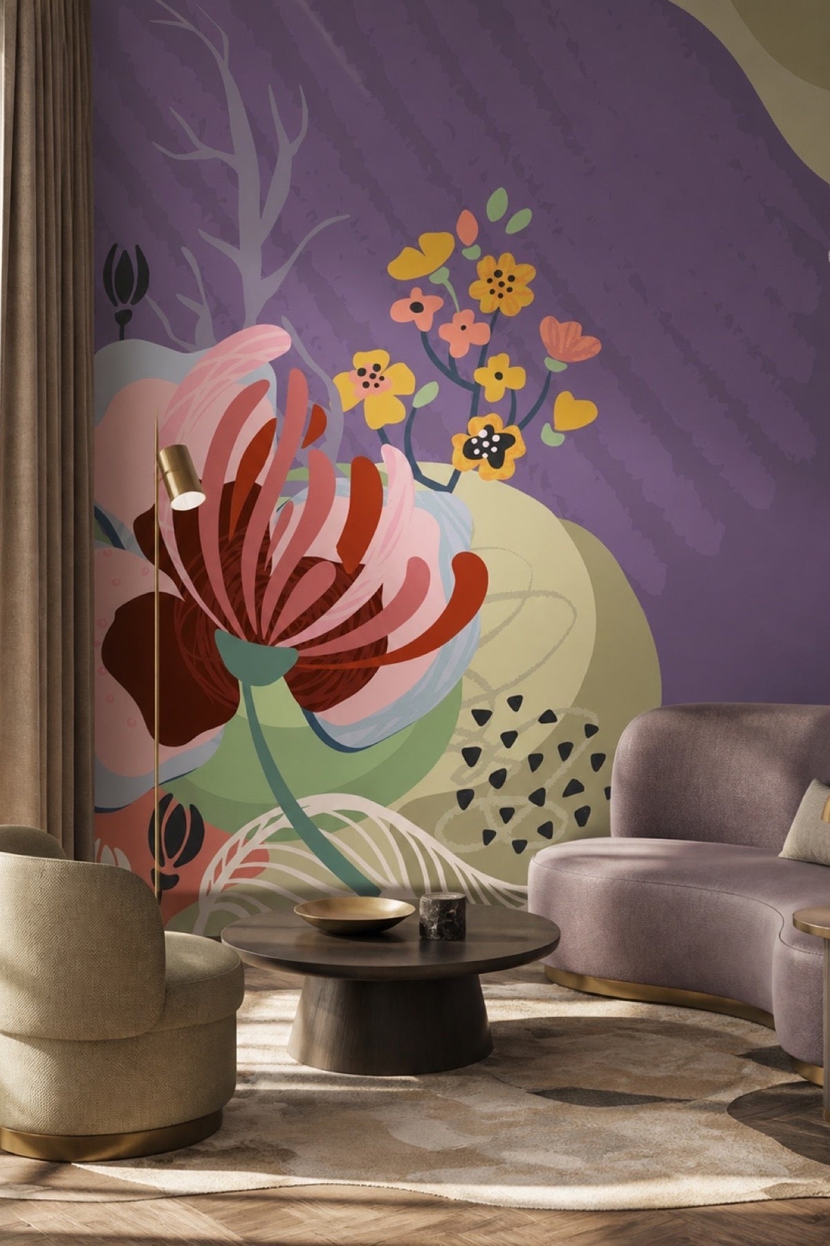 Abstract Floral Card