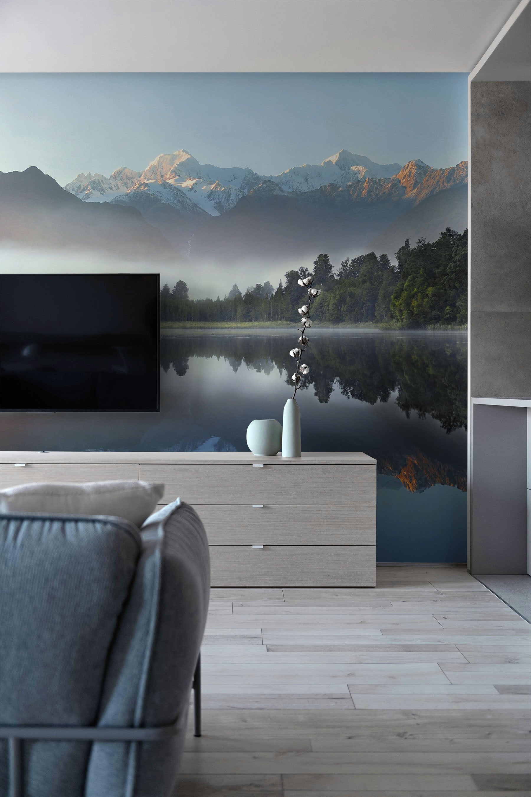 Reflection of Lake Matheson Wall Mural