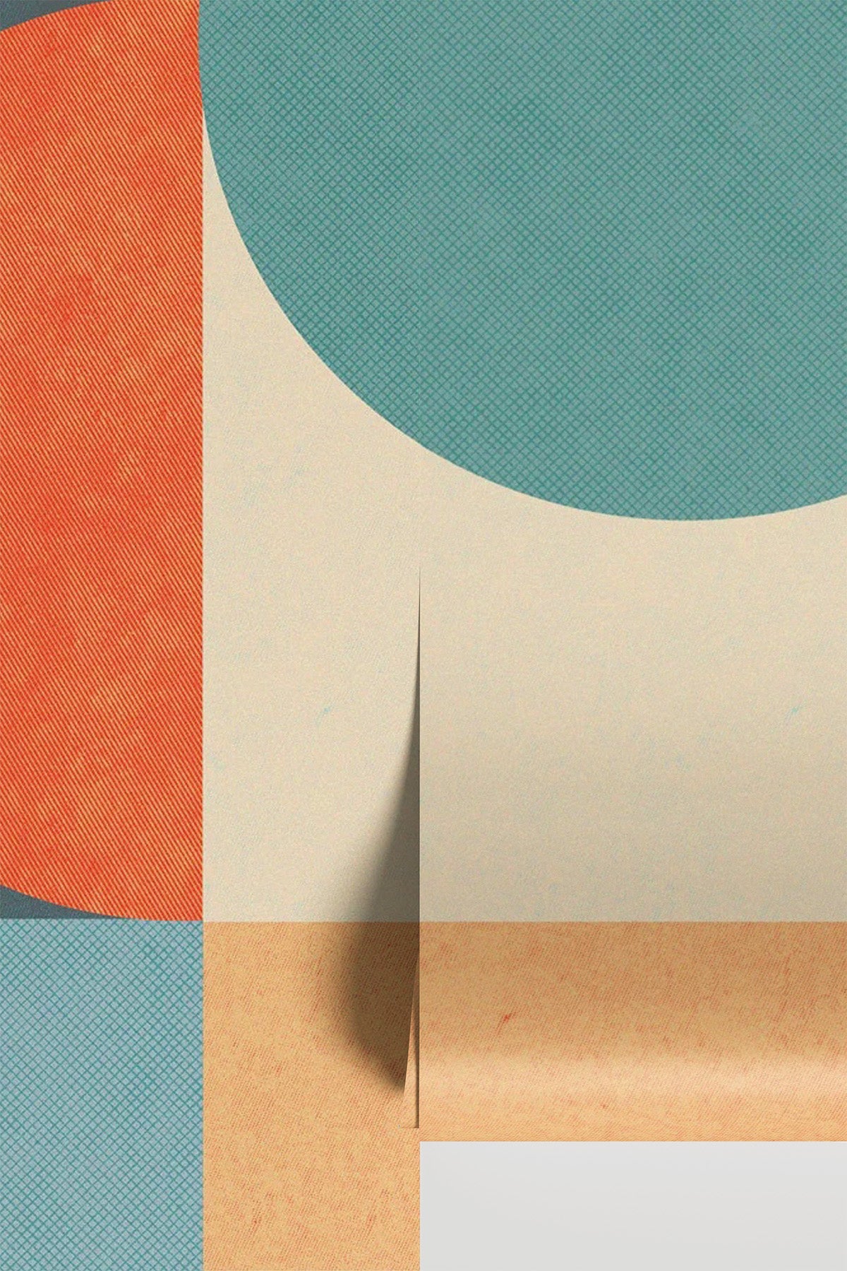 Orange Half Moon Abstract Shapes