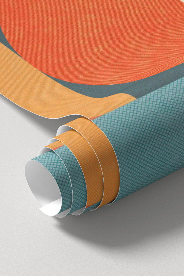Orange Half Moon Abstract Shapes
