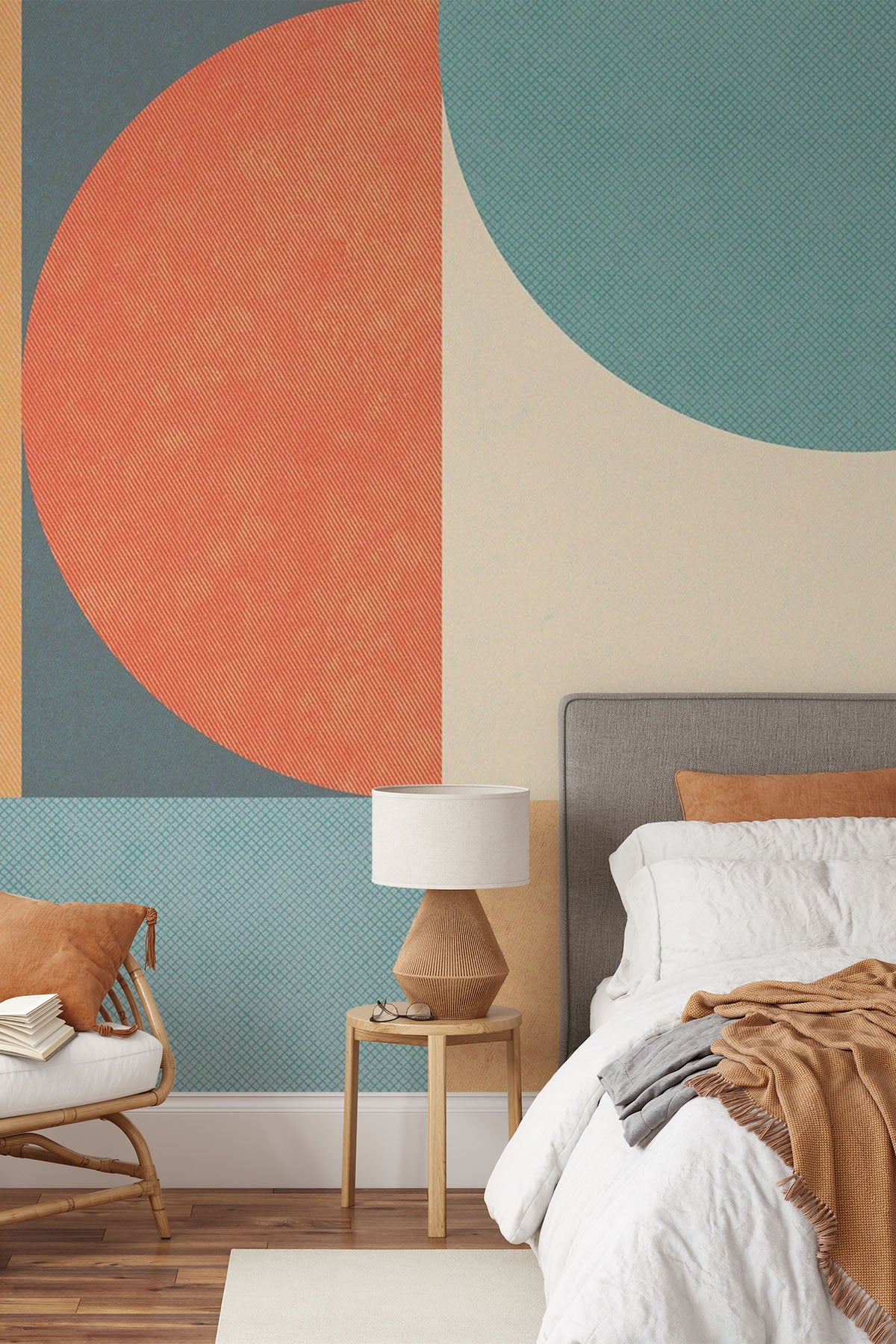 Orange Half Moon Abstract Shapes