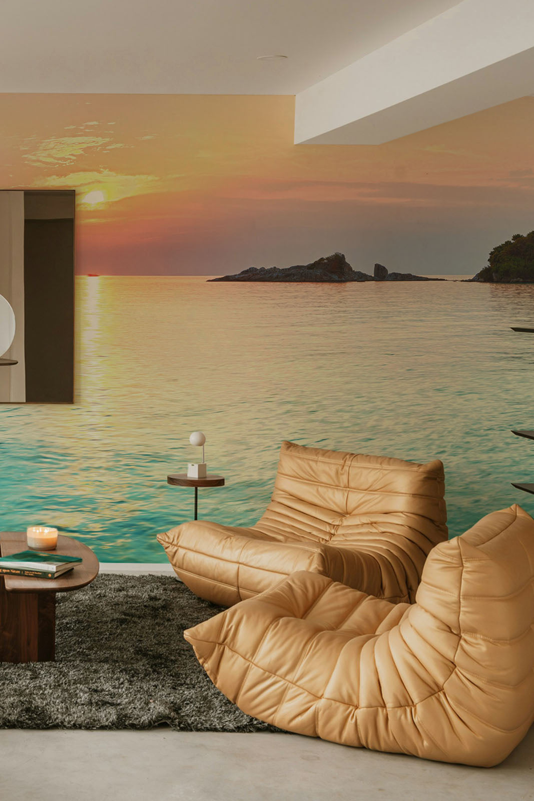 Sunrise Over Sea Panoramic Wall Mural