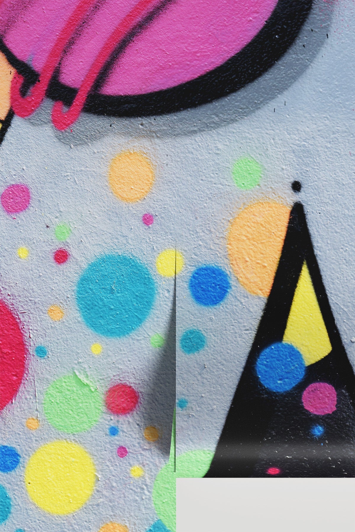 Space Graffiti wall mural close-up detail