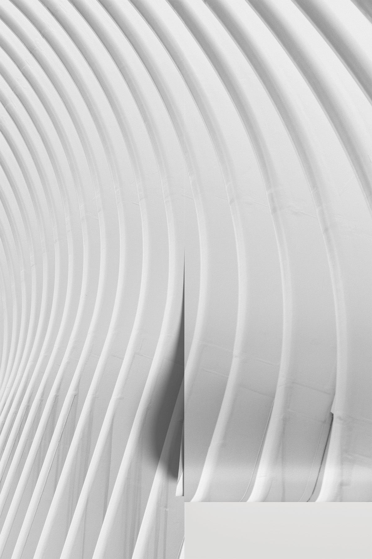 White Curved Architectural wall mural - standalone view