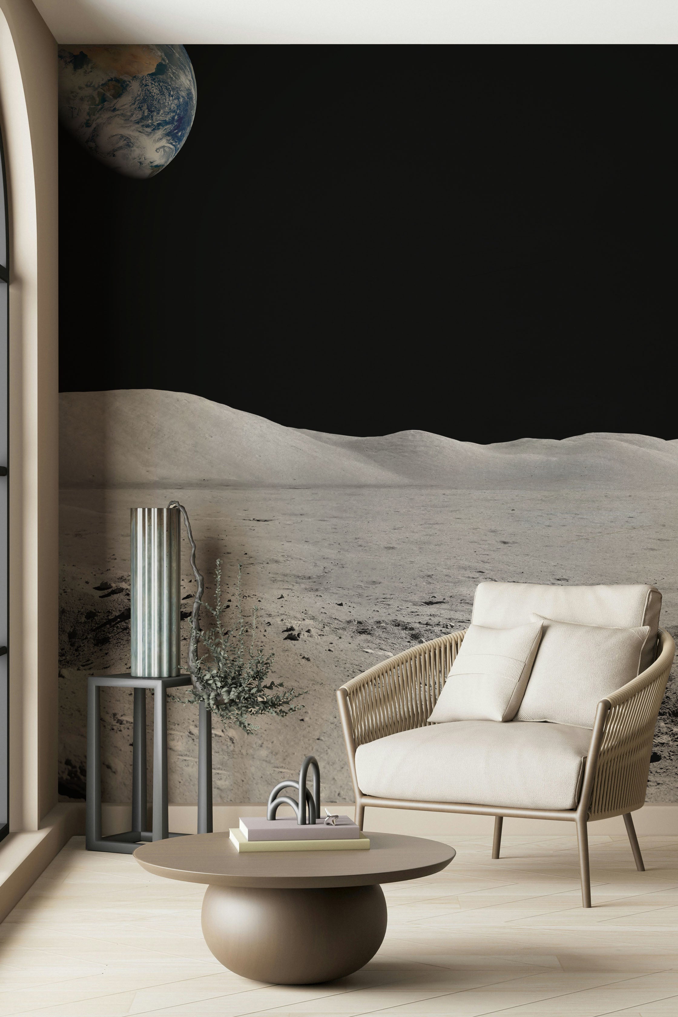 View of Earth from the Moon | Custom Wall Mural