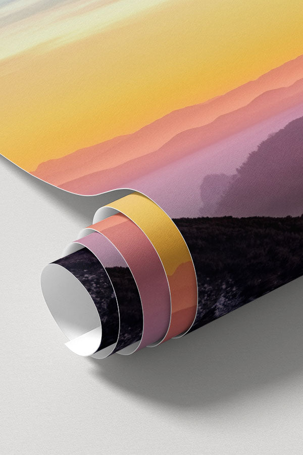 Mountain Wave Sunrise Wall Mural