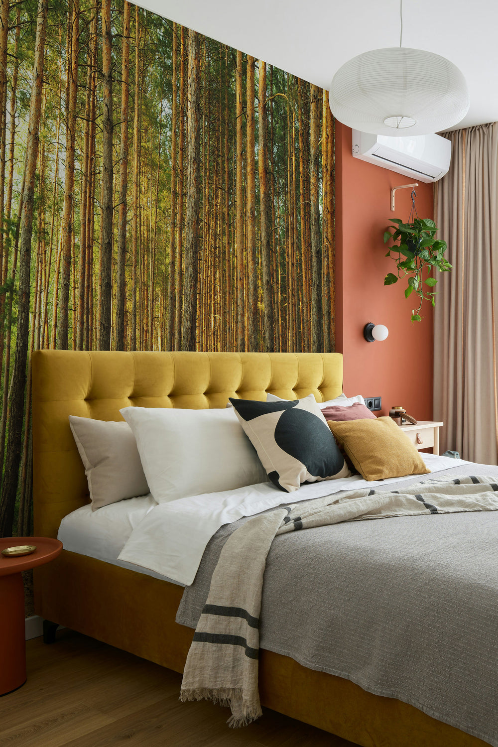 Pine tree forest Wall Mural - Tall Tree Nature Wallpaper | Eazywallz