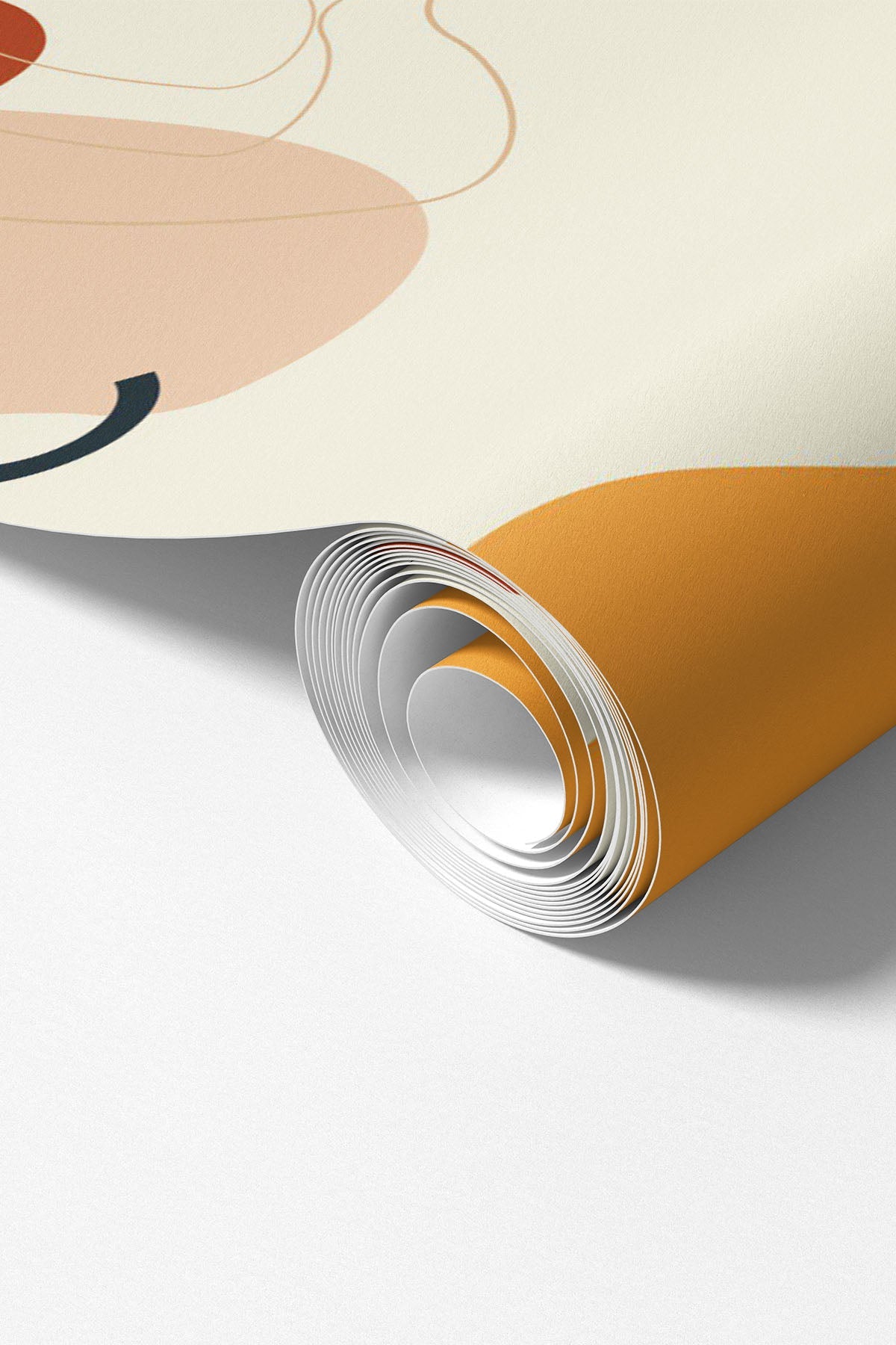 Abstract Earth Tone Shapes 7 Mural