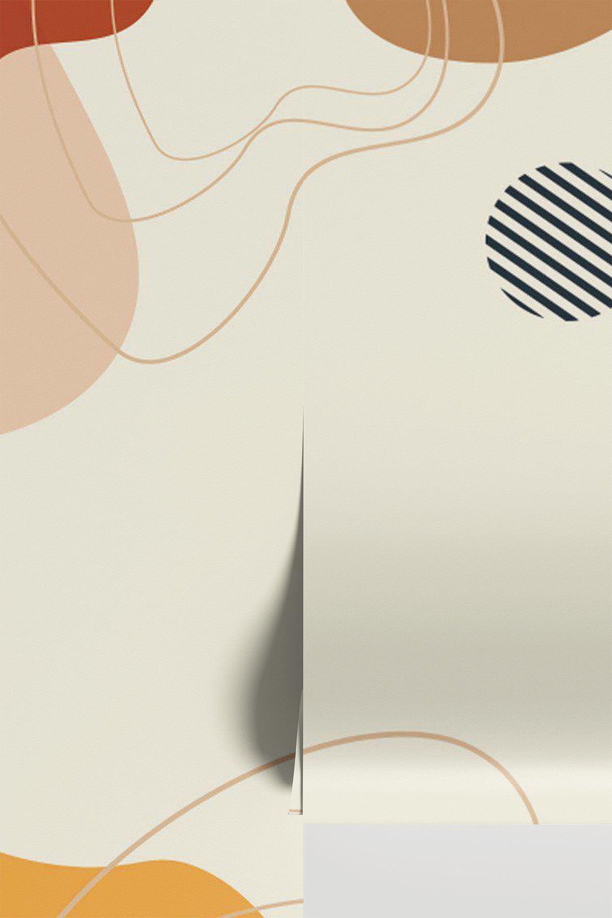 Abstract Earth Tone Shapes 7 Mural
