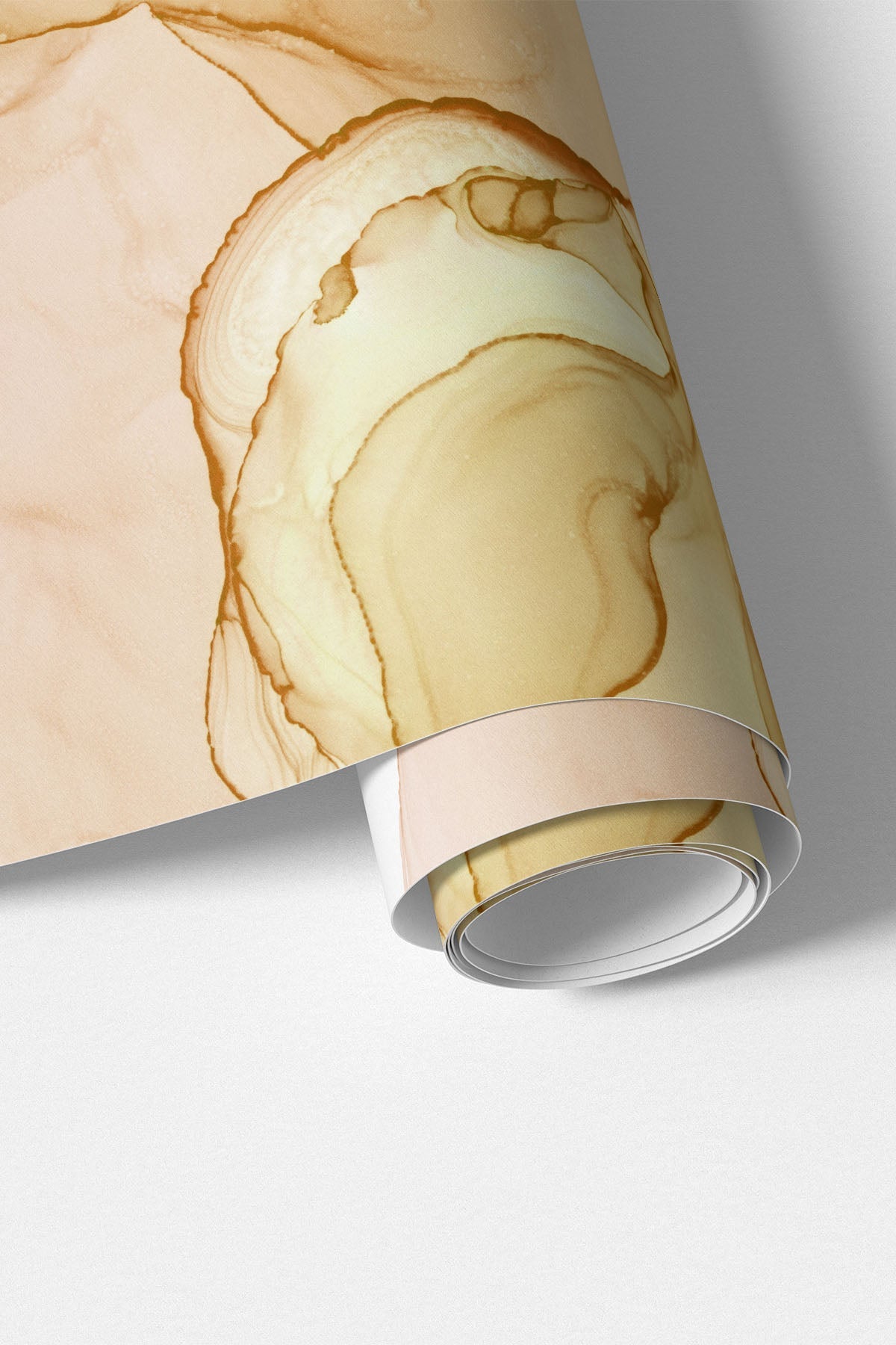Mountain Gold Ink Utopia wall mural peel-and-stick roll