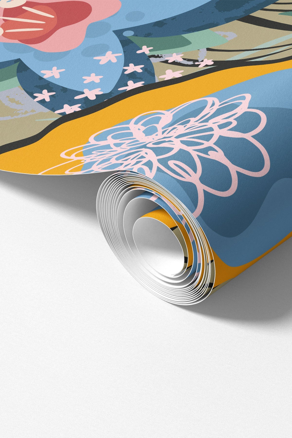 Abstract Floral Card 4 wall mural roll