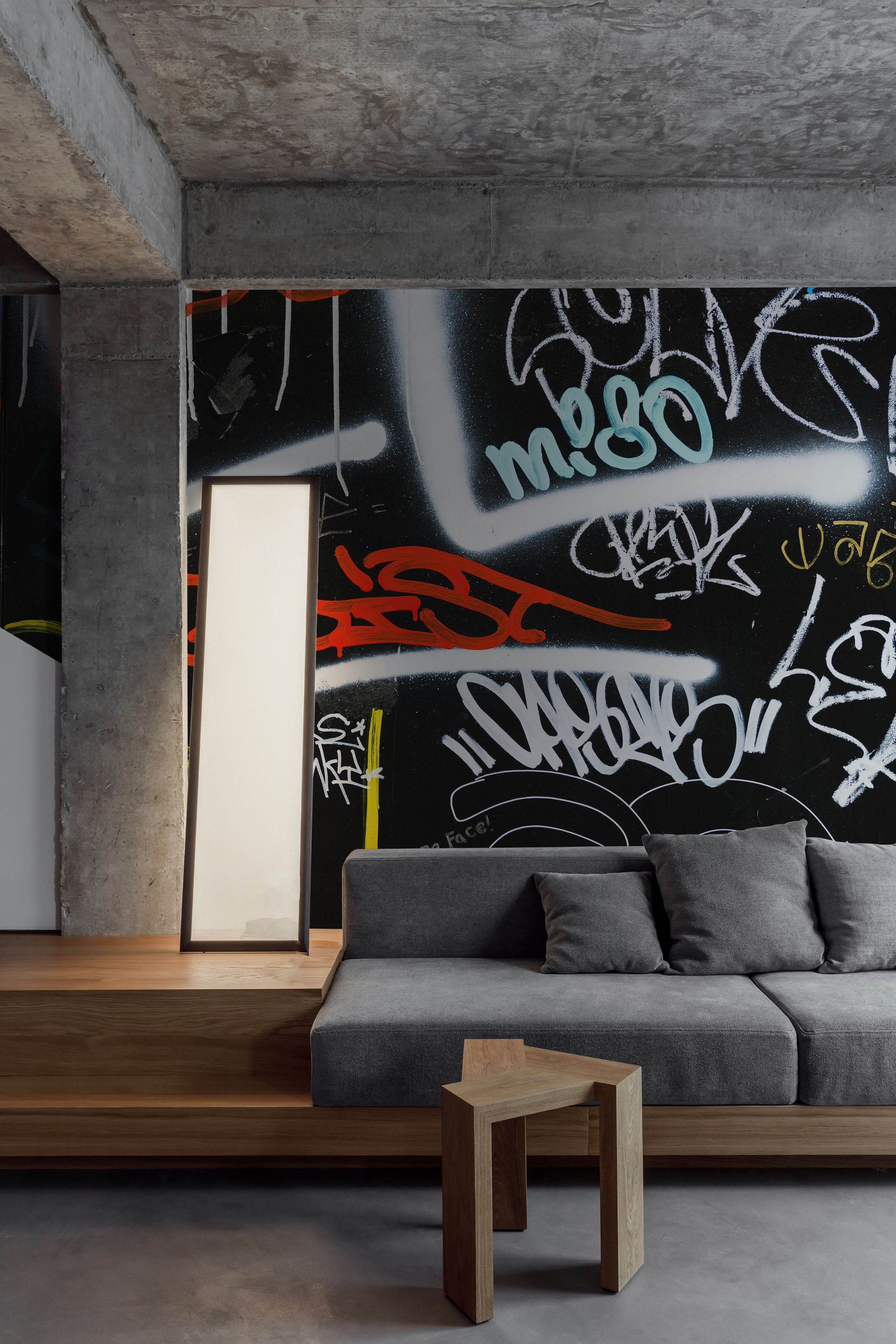 Dark Grunge Graffiti Wall Mural