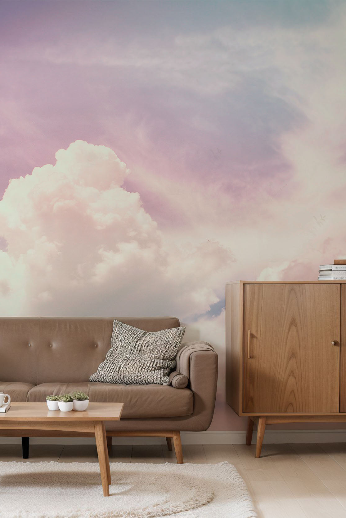 Pink Clouds Wall Mural