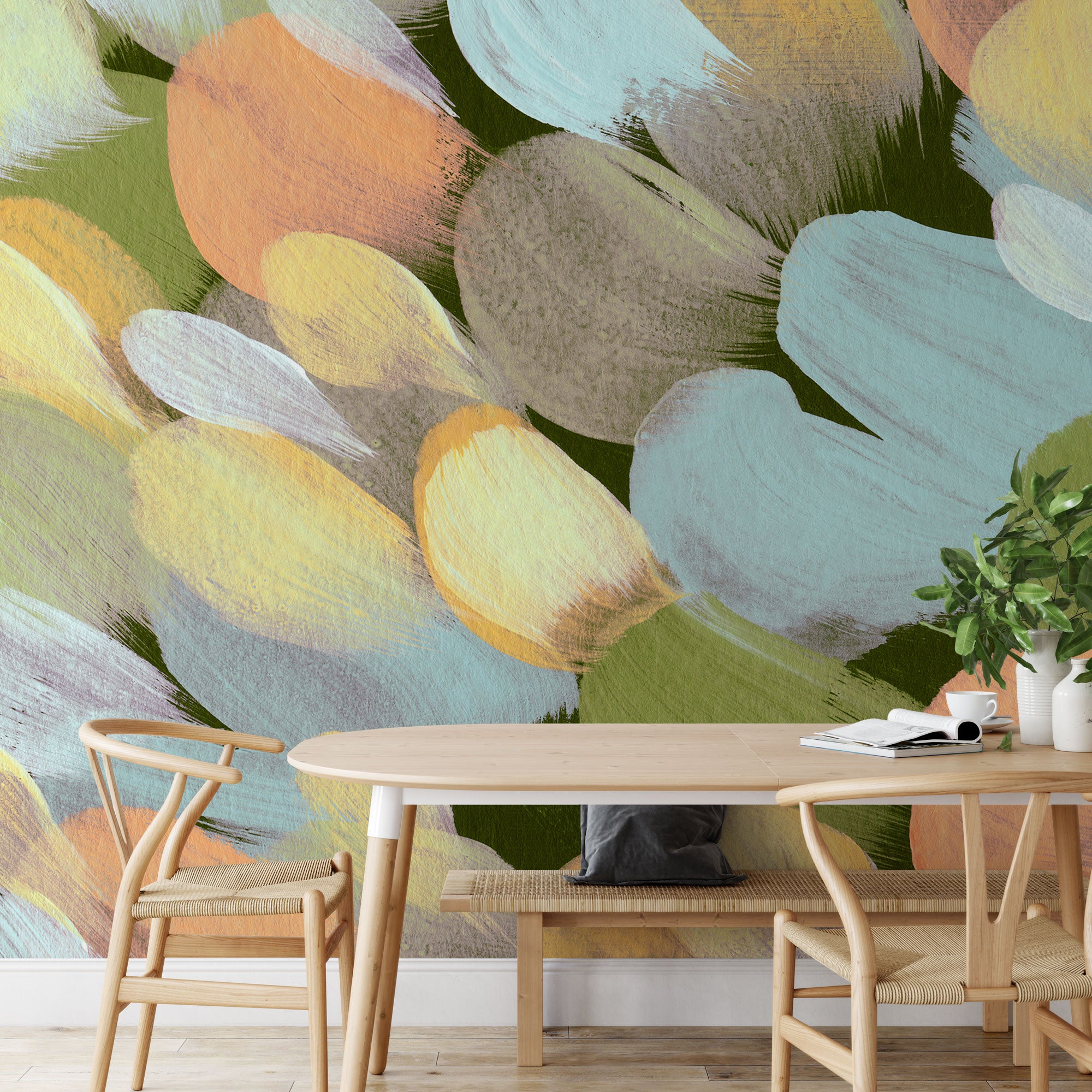 Abstract Petal Dance Wall Mural