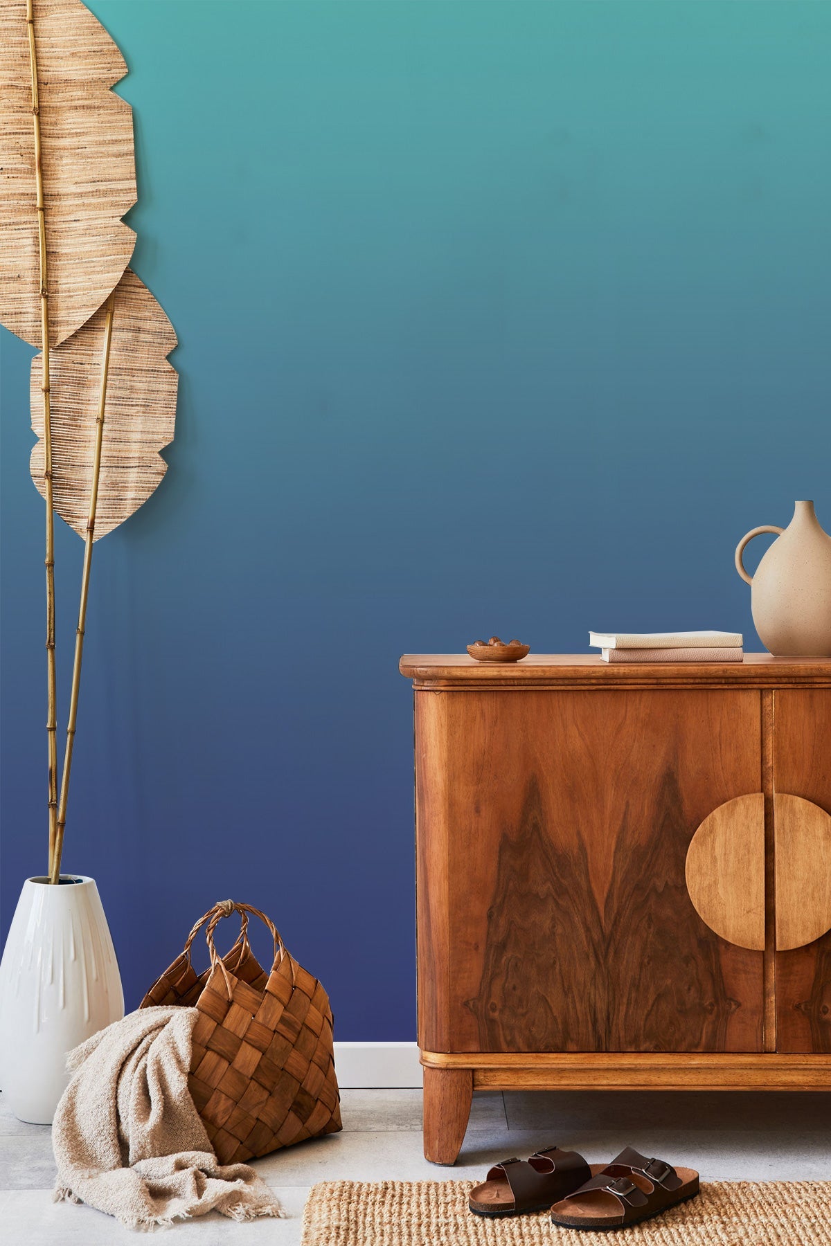 aquamarine blue gradient wallpaper for home