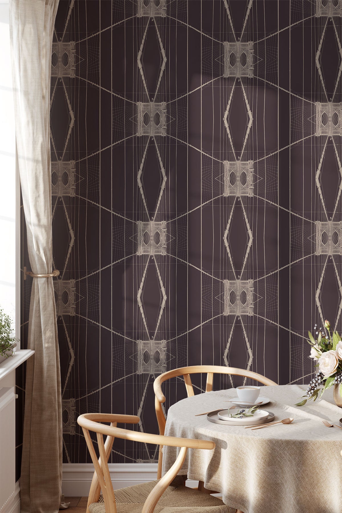 Brooklyn Bridge / Burgundy