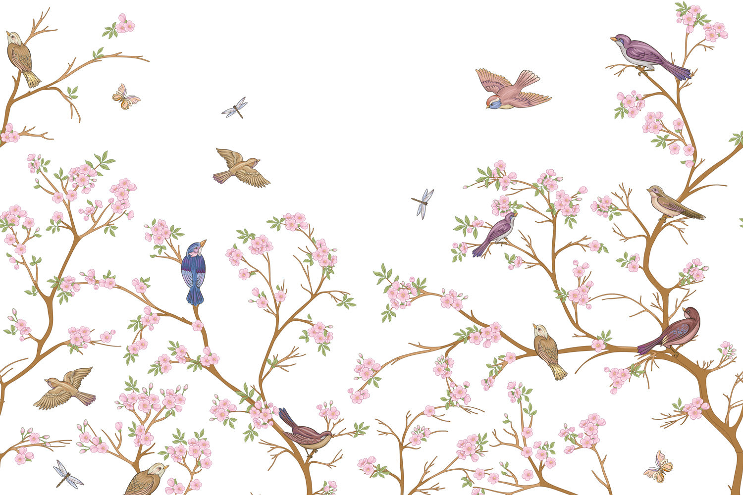 Chinoiserie Dreams Wall Mural