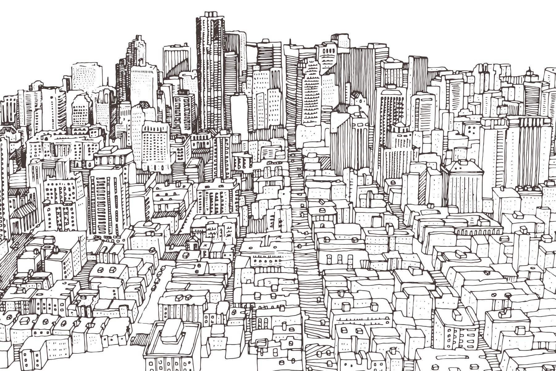 New York City Sketch Wall Mural
