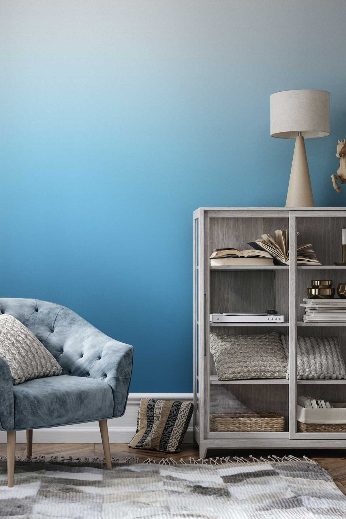 Cool Sky Wallpaper showcased in a room