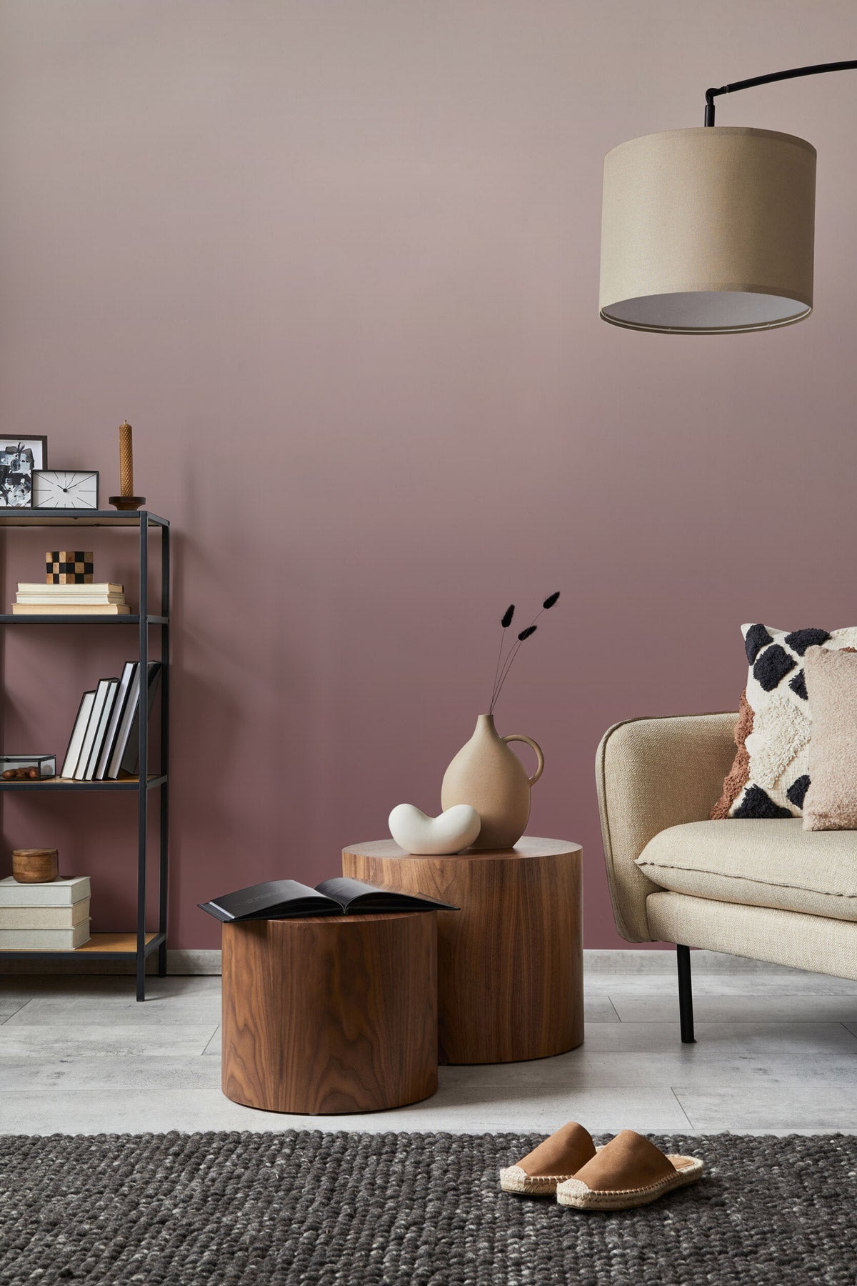 Copper Melody Wallpaper showcased in a room