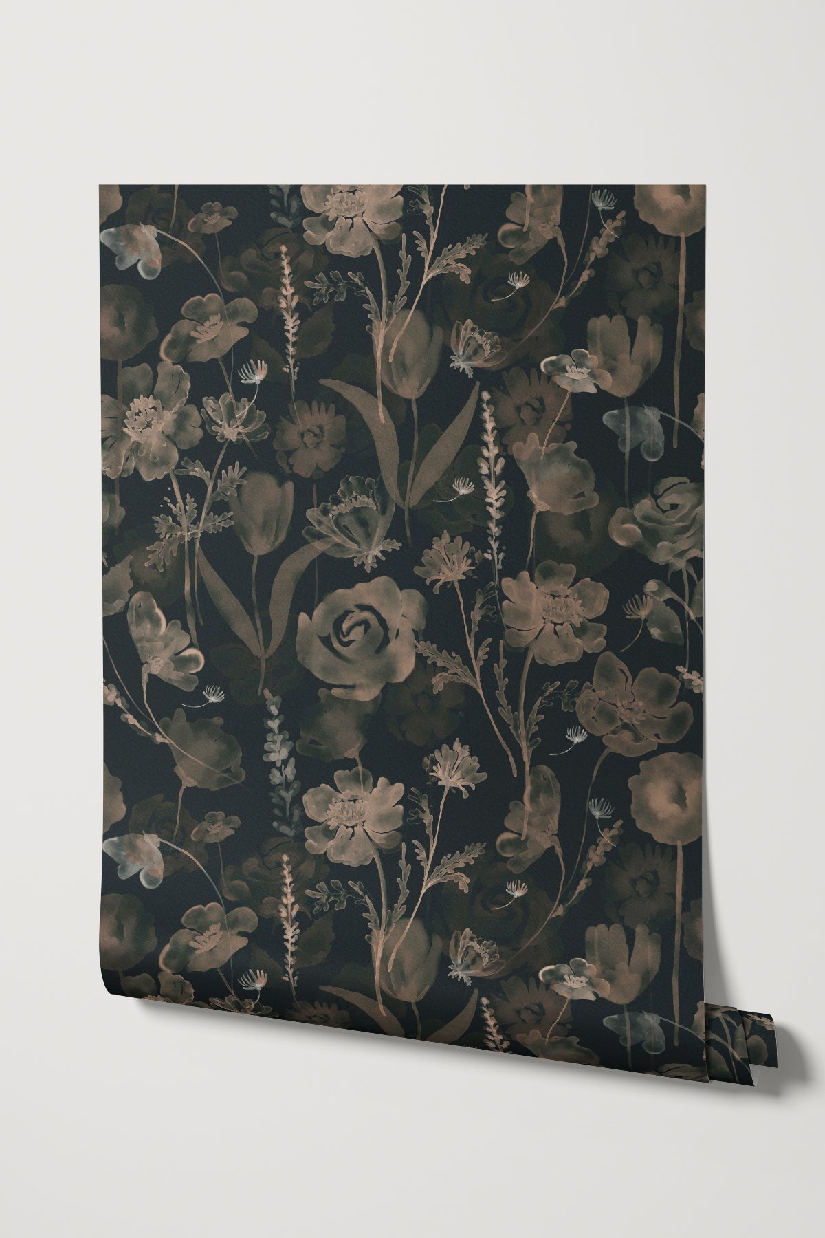 Dark Wisley Wallpaper - Dark Floral Wallpaper for home - Eazywallz