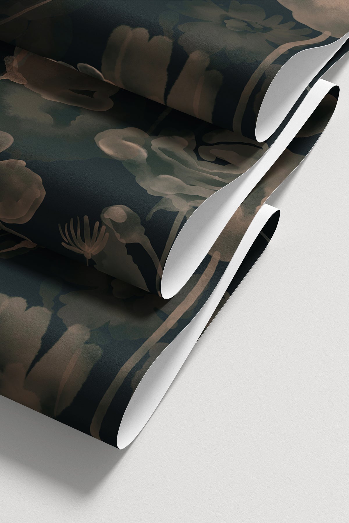 Dark Wisley Wallpaper - Dark Floral Wallpaper for home - Eazywallz