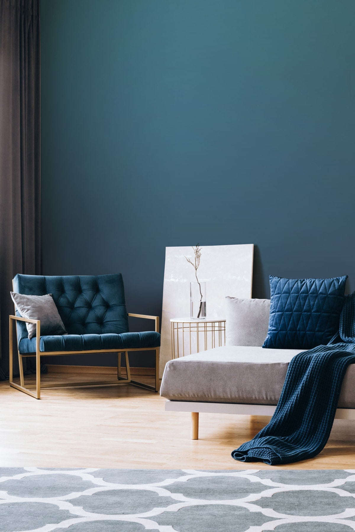 Deep Sea Space Wallpaper in a living room