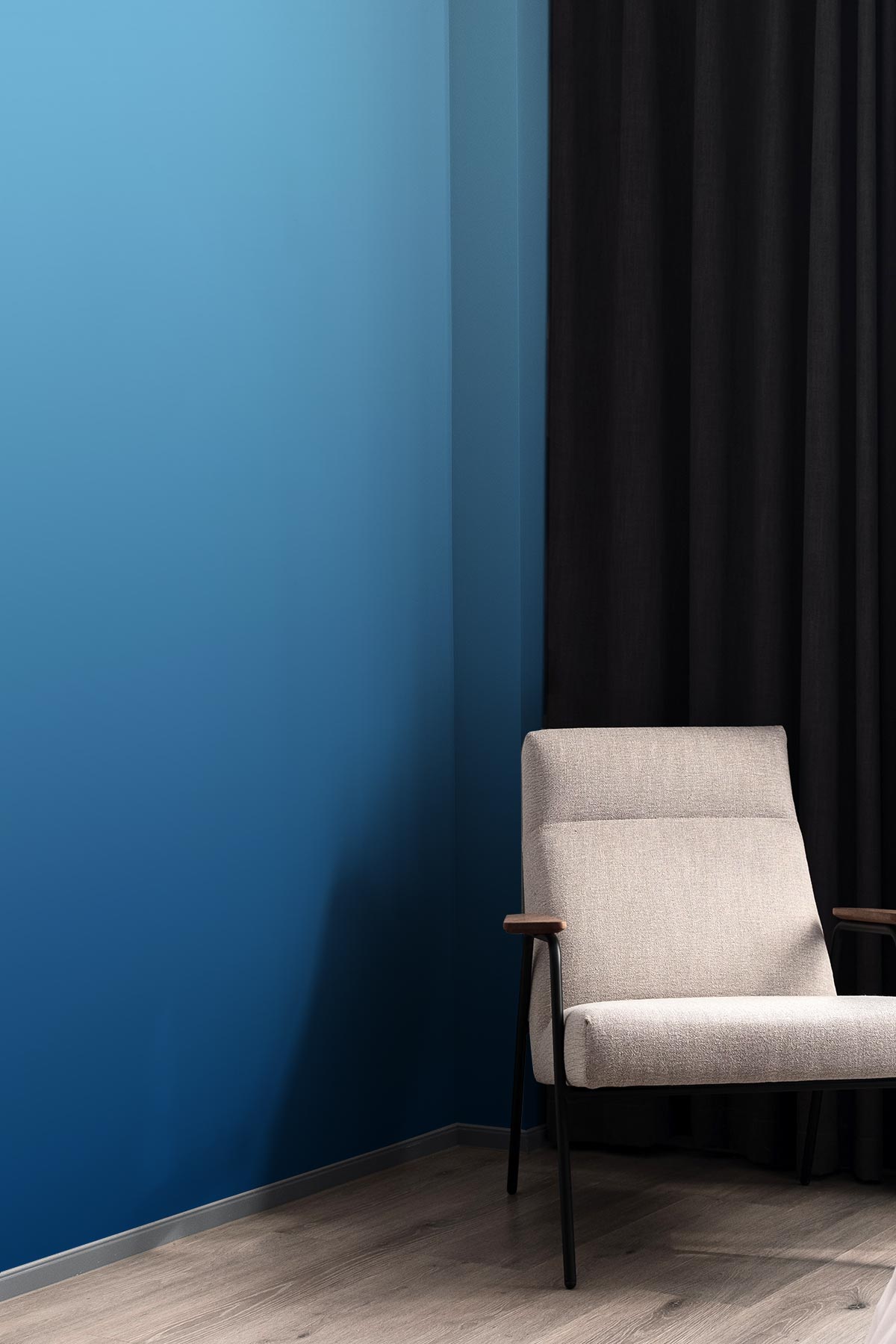 Denim Delight Wallpaper in a room