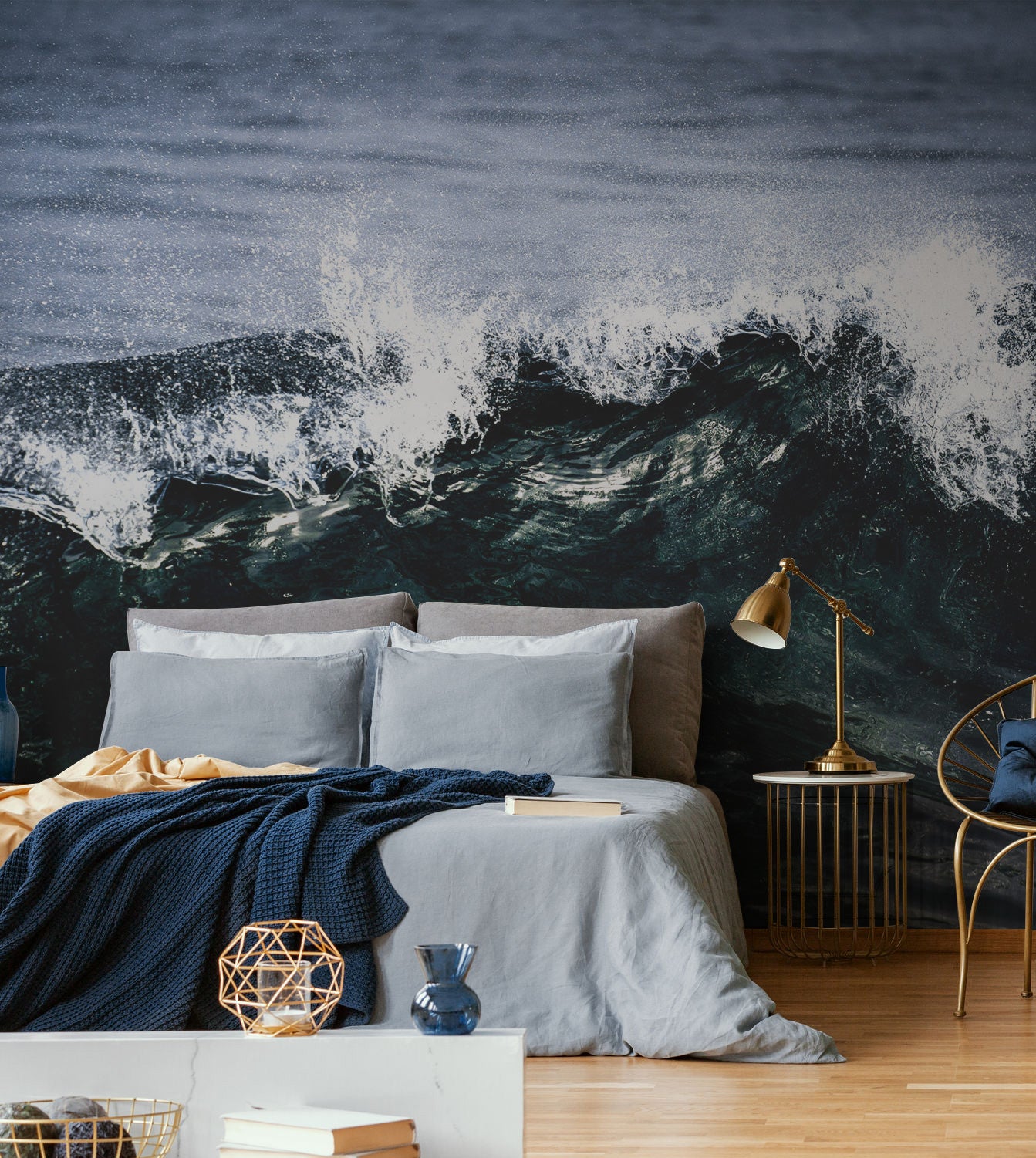 Stormy Wave Close up Wall Mural