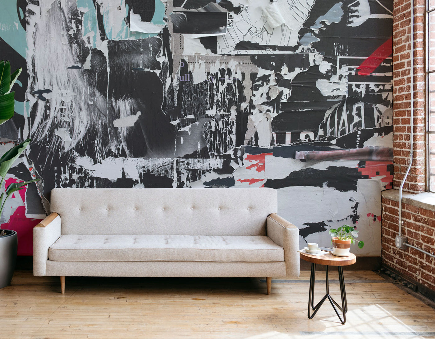 Grunge Tear Posters Wall Mural