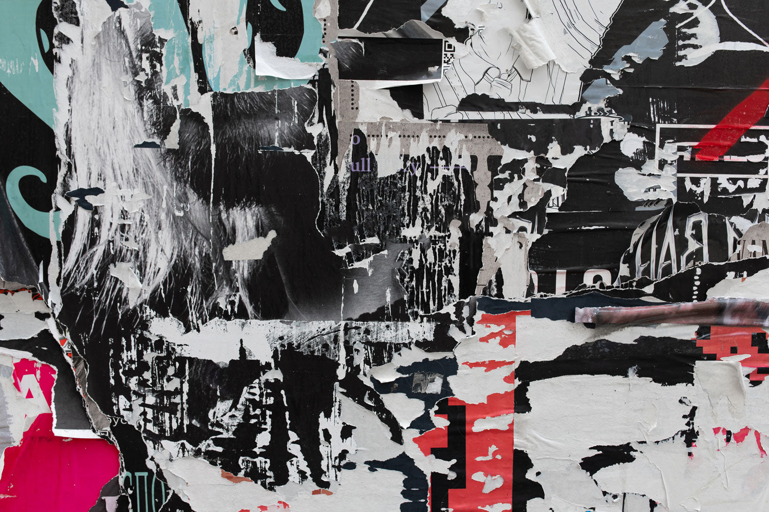 Grunge Tear Posters Wall Mural