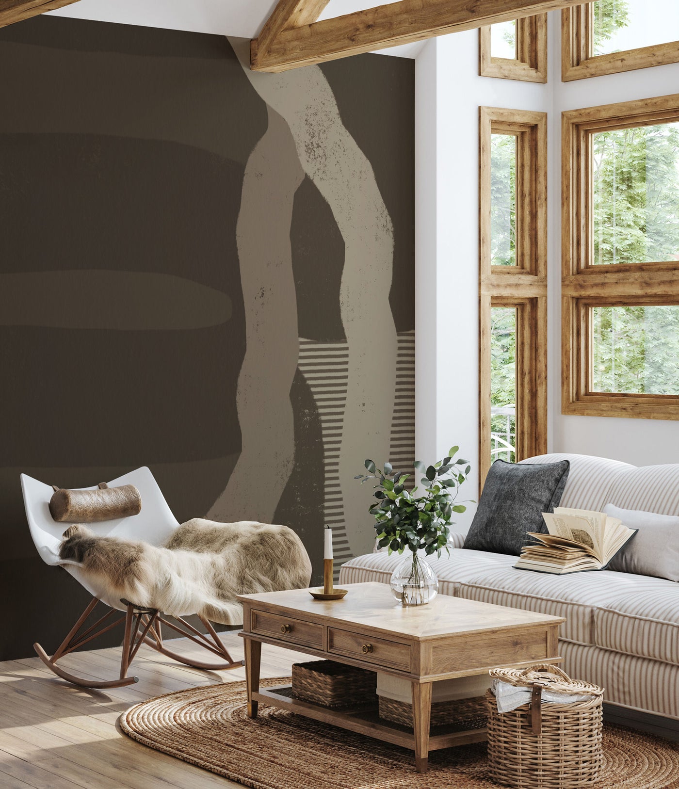 Reverie Abstract Impression Wall Mural