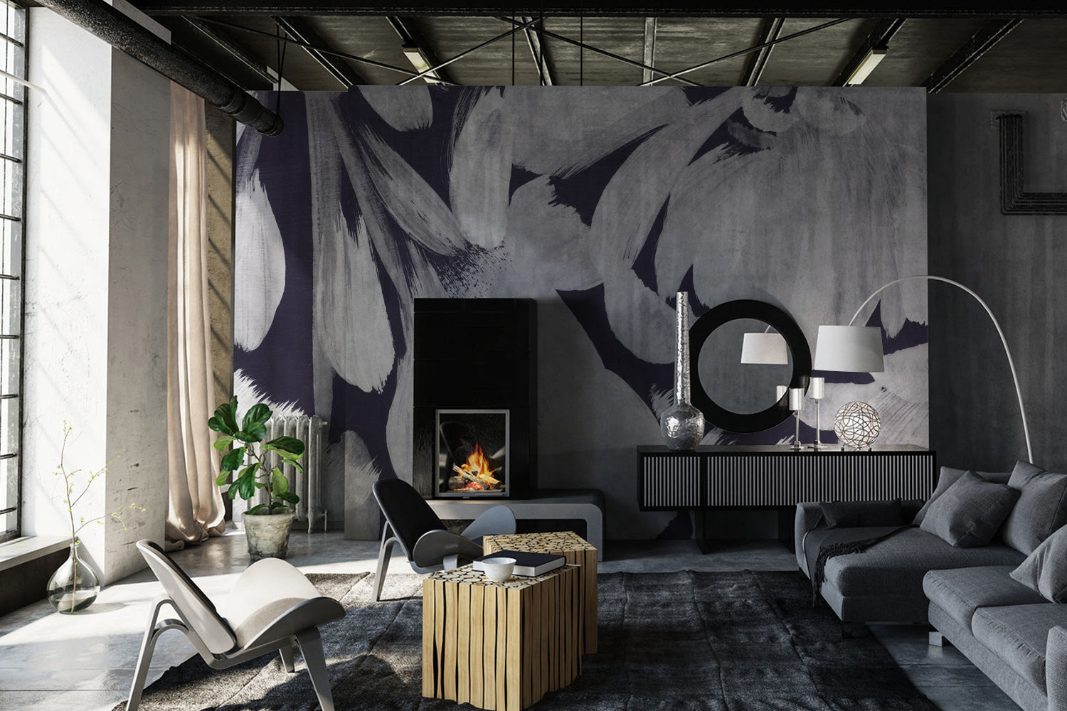 Inverted Bloom Serenity Wall Mural - Eazywallz