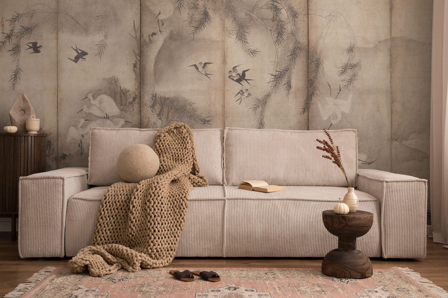 Enchanting Egrets in Willow Wall Mural