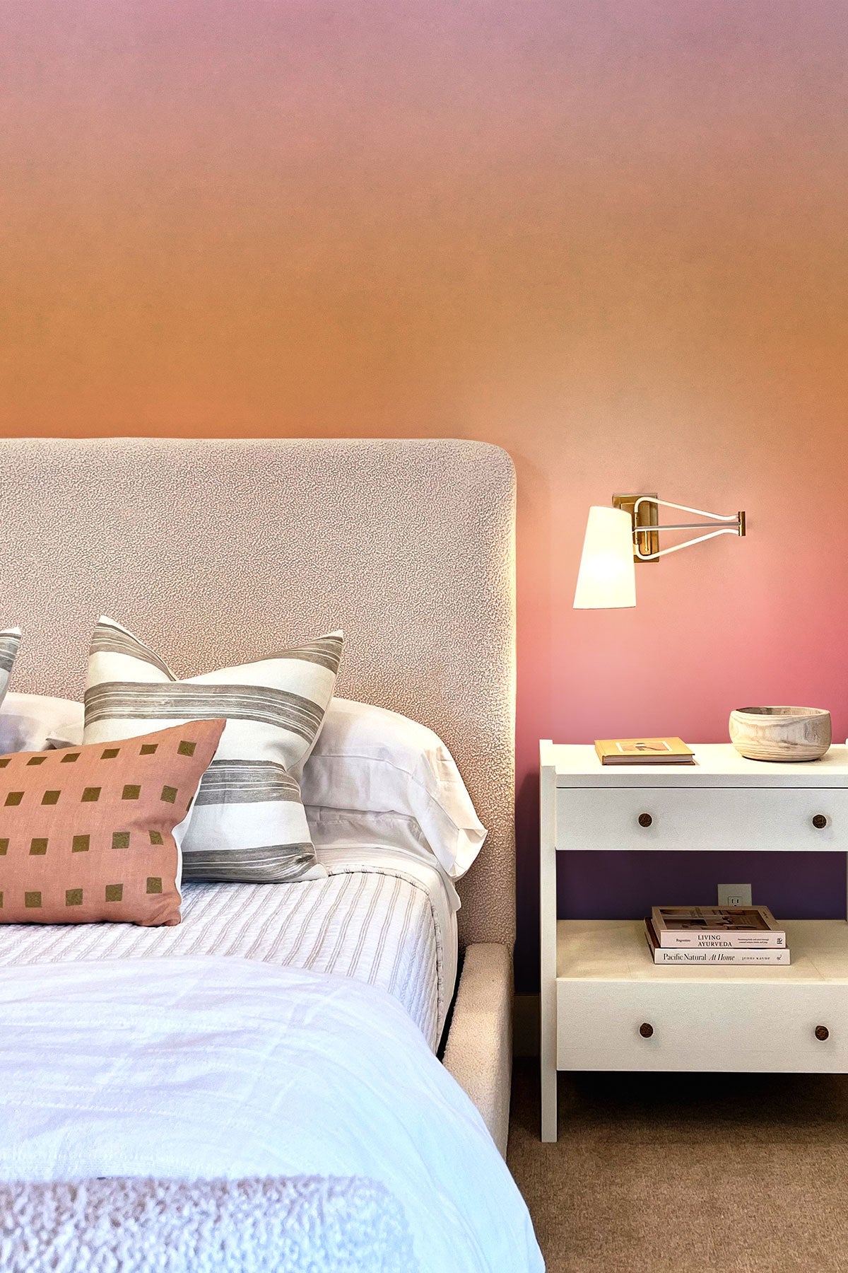 Electric Sunrise Wallpaper in a bedroom