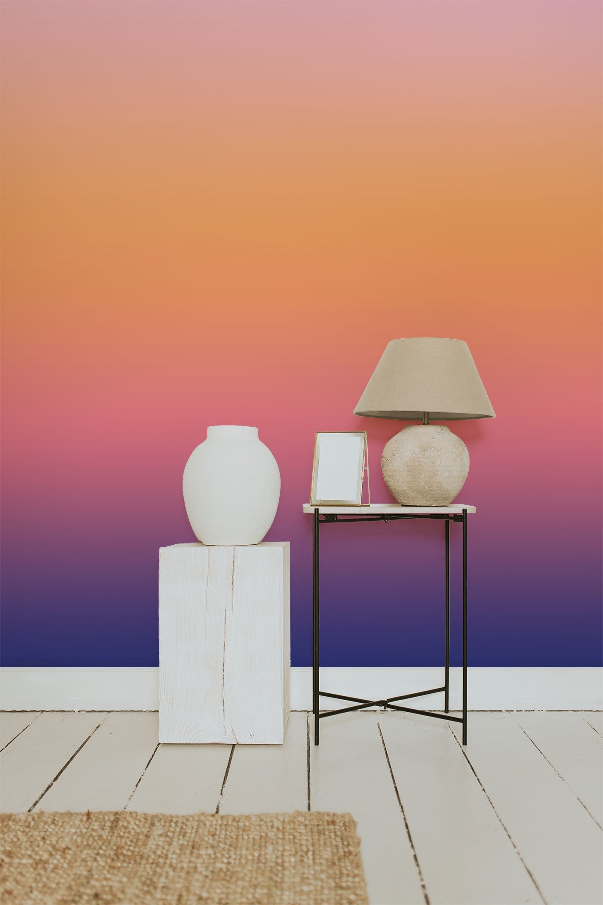 Electric Sunrise Wallpaper in a room