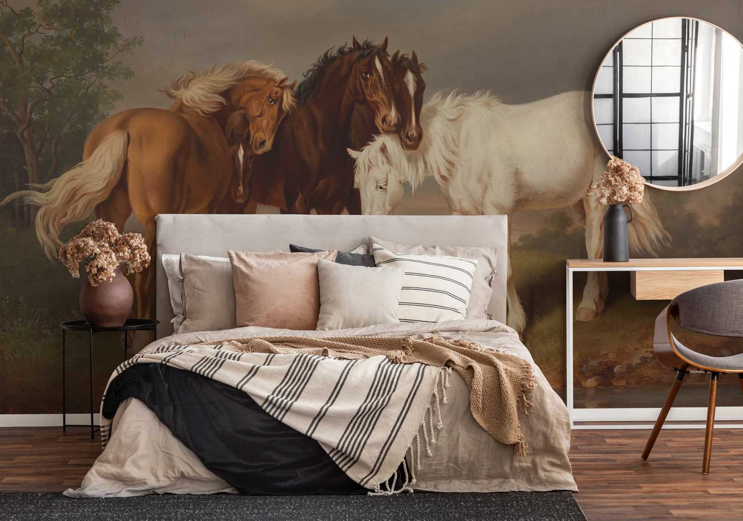 Von Wright Horses Wall Mural