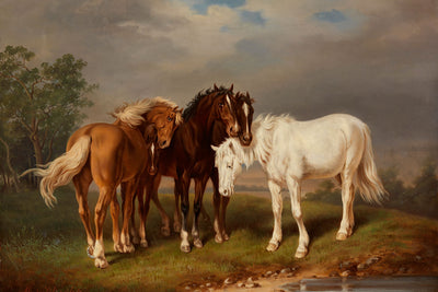 Von Wright Horses Wall Mural