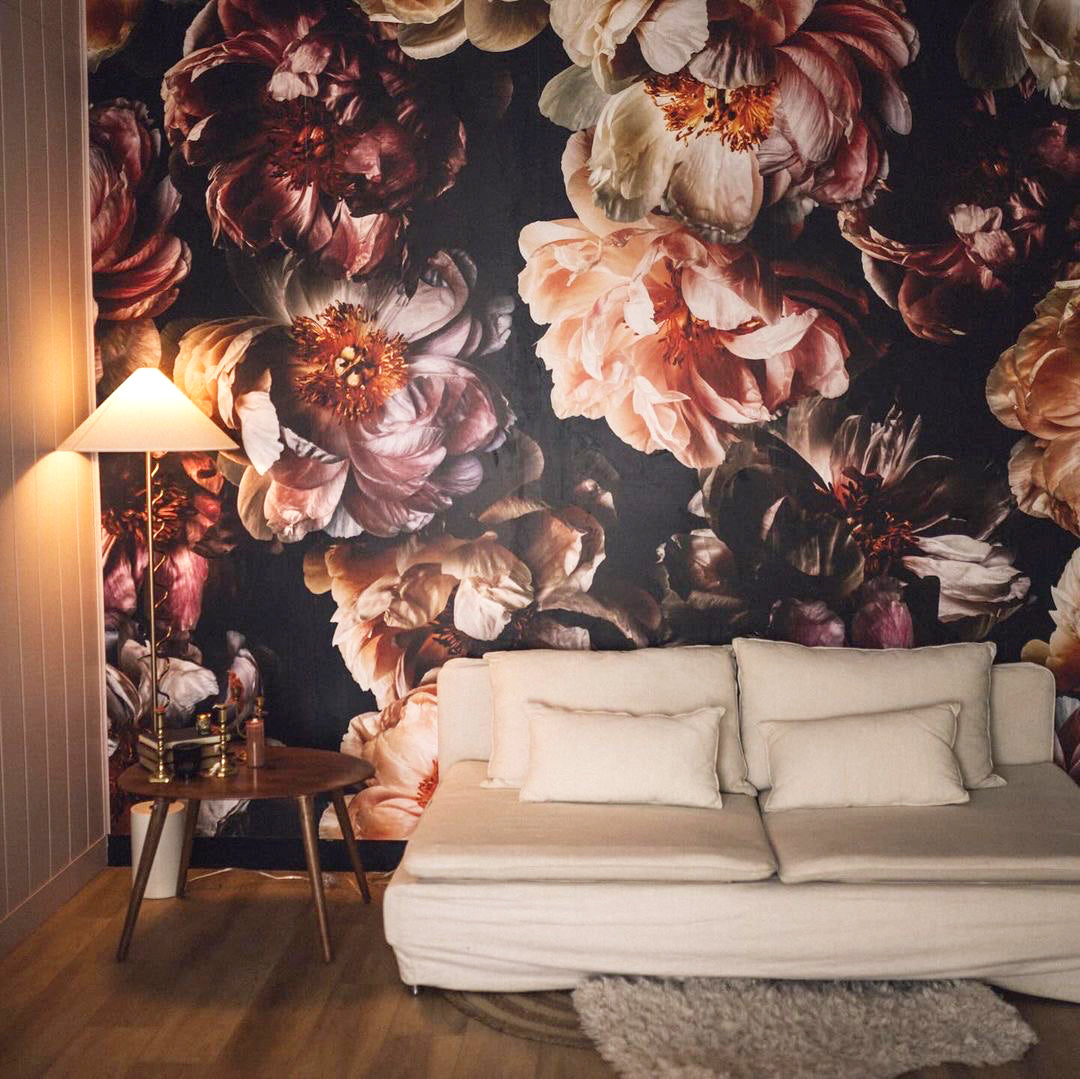 Midnight Floral Wall Mural