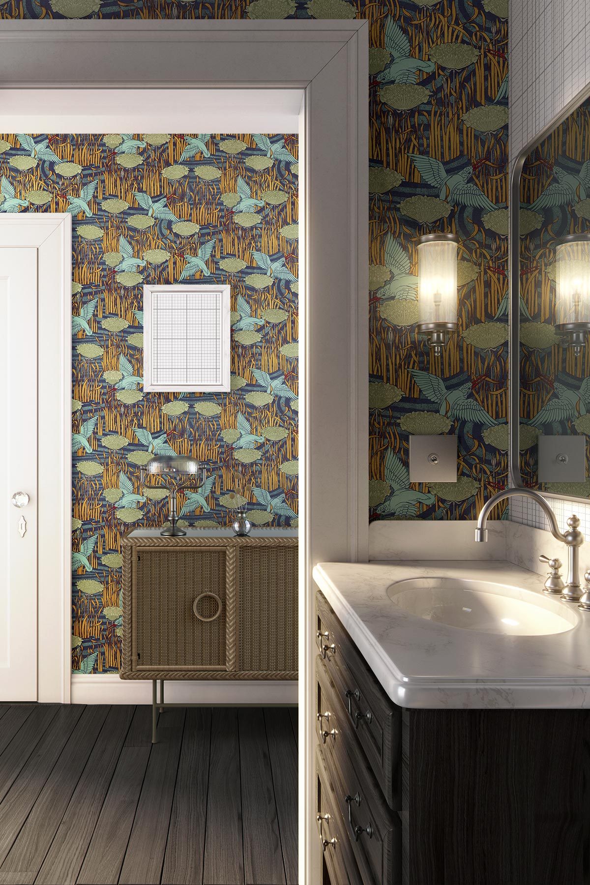 Kingfisher Above Water / Blue