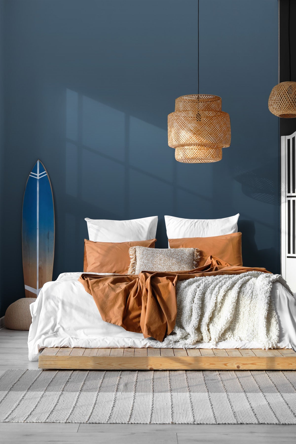 Oceanic Depths Wallpaper in a bedroom