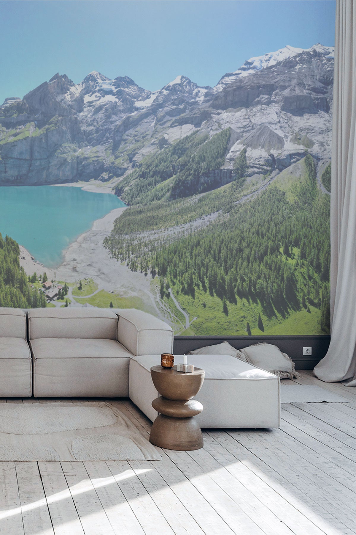 Oeschinen Lake | Alpine Mountain Panorama Wall Mural | Eazywallz